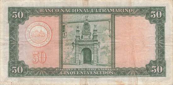 Mosambik p106a-2 50 Escudos 1958